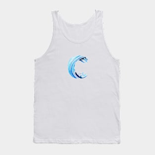 blue c letter illustration Tank Top